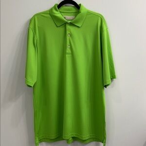 Donald Ross Golf Lime Green Golf Shirt Men's Size Large